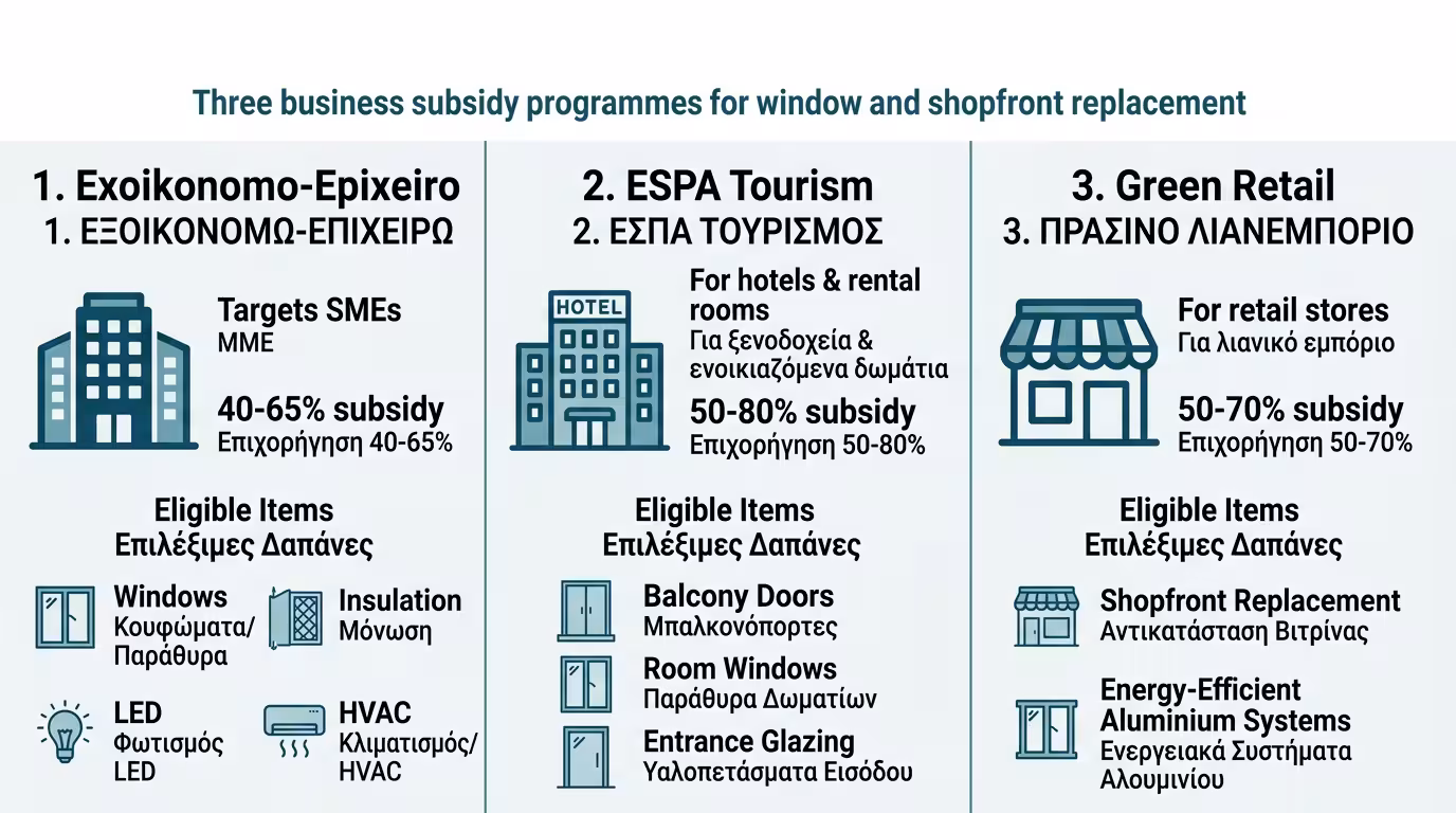 Προγράμματα ΕΣΠΑ και Εξοικονομώ-Επιχειρώ για ενεργειακή αναβάθμιση επιχειρήσεων