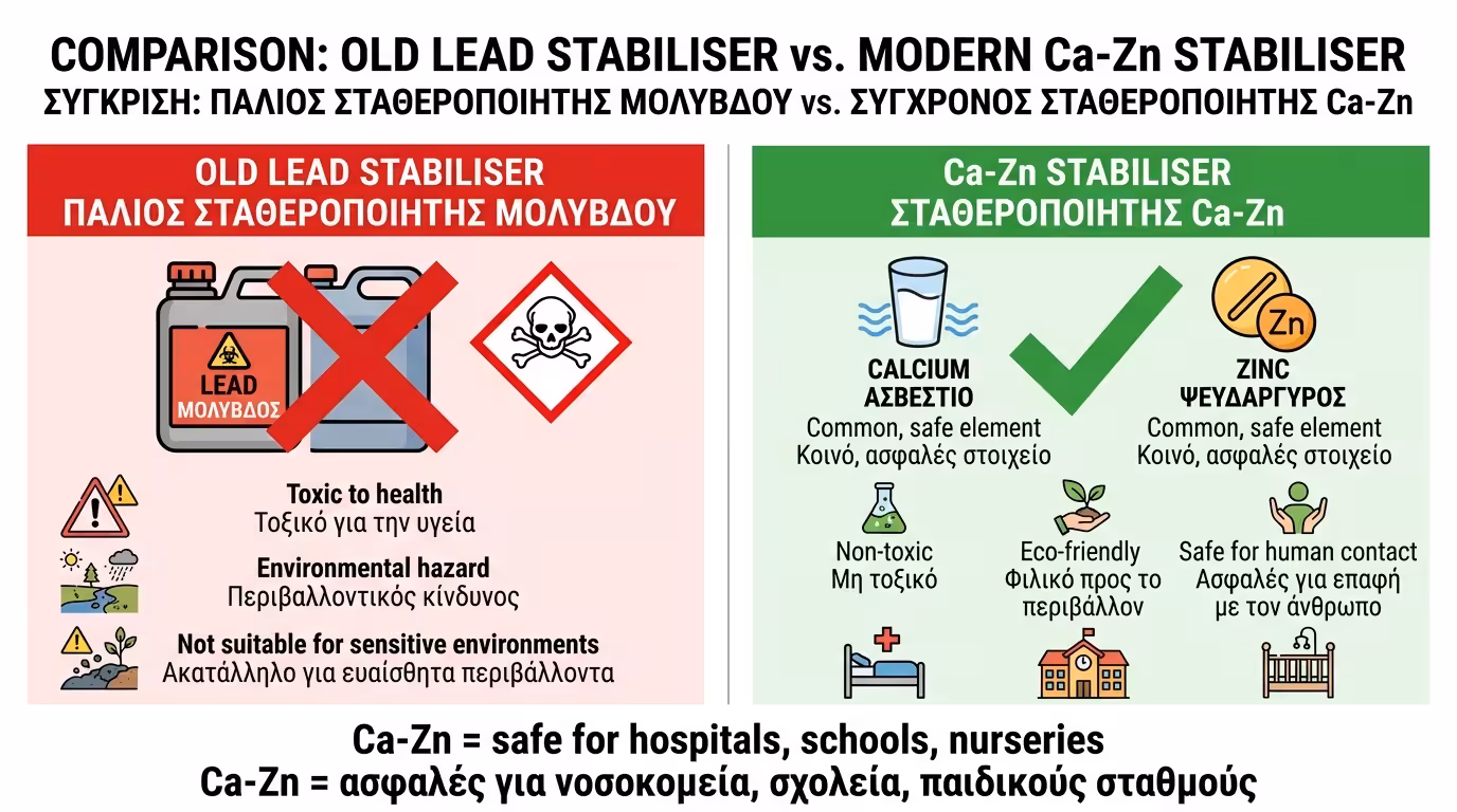 Ca-Zn σταθεροποιητές - η ασφαλής αντικατάσταση του μολύβδου