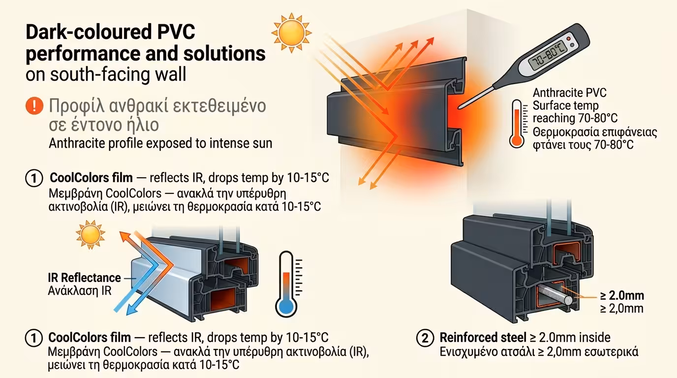 Έγχρωμα PVC - CoolColors φιλμ και ενισχυμένος οπλισμός