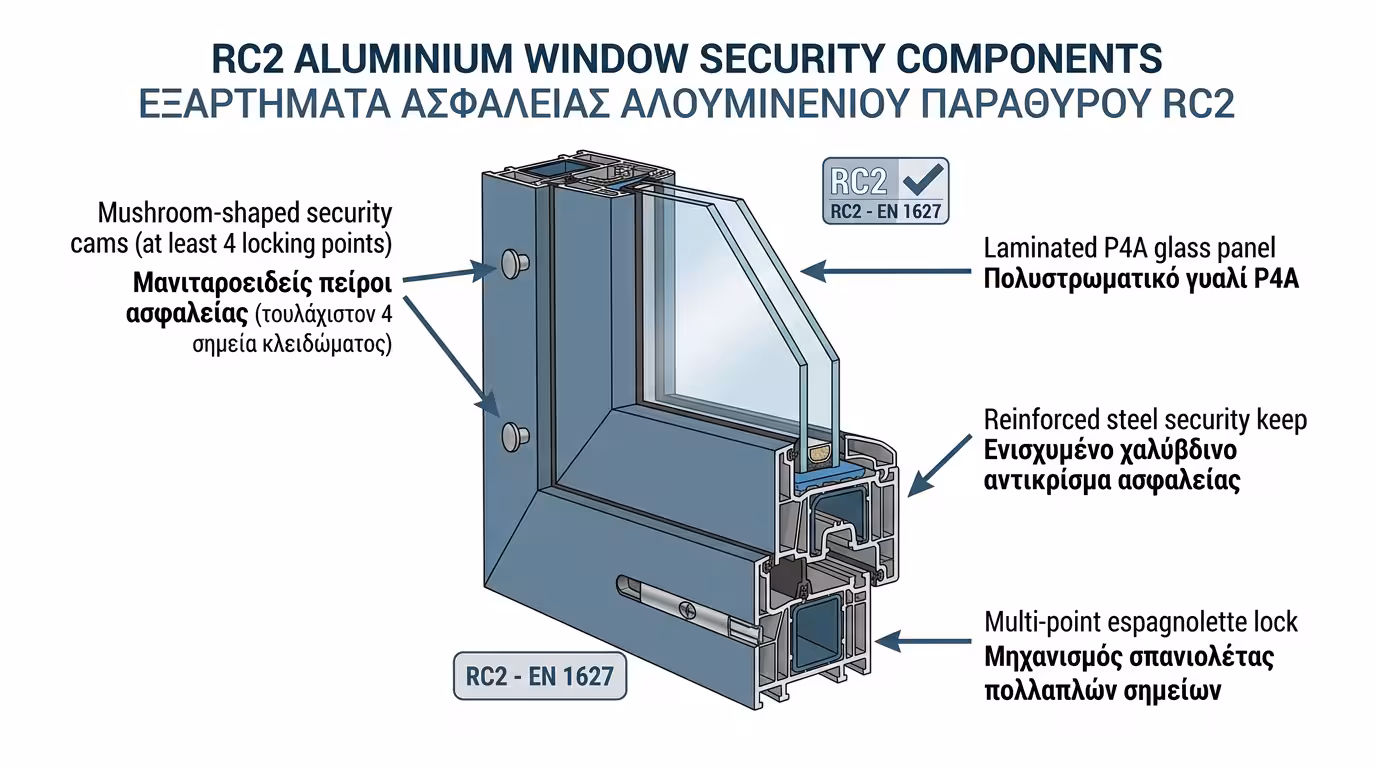 RC2 standard κατοικία - μανιτάρια ασφαλείας, κλειδαριά Secustik