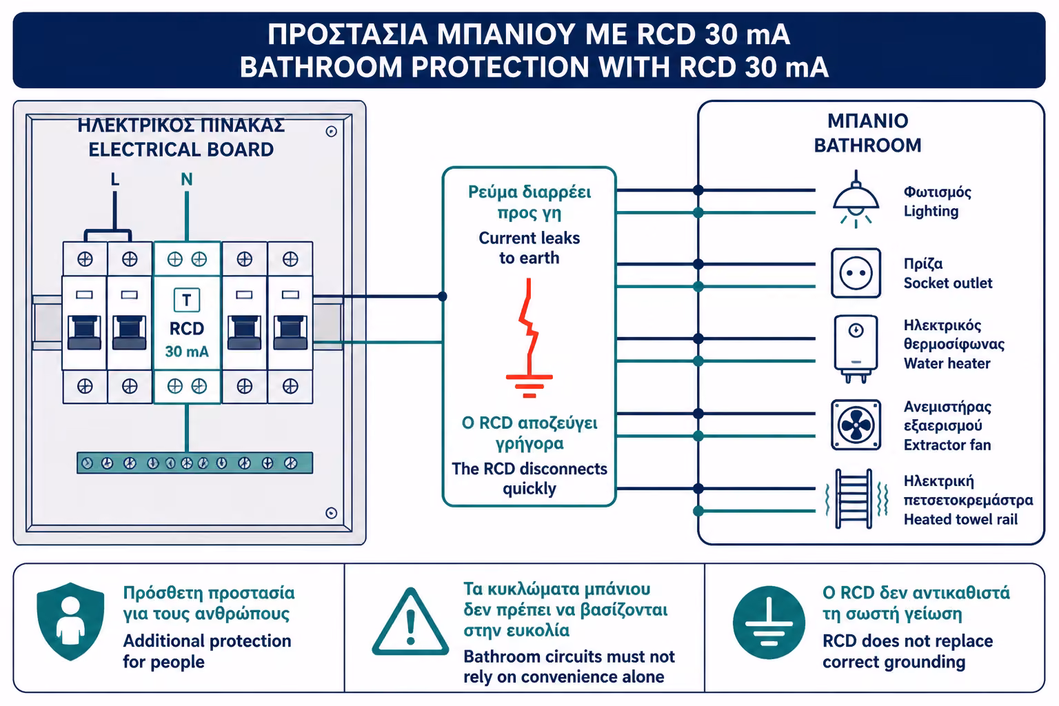 Εικονογράφηση για 6. Ρελέ διαρροής 30 mA: το κρίσιμο μέτρο προστασίας