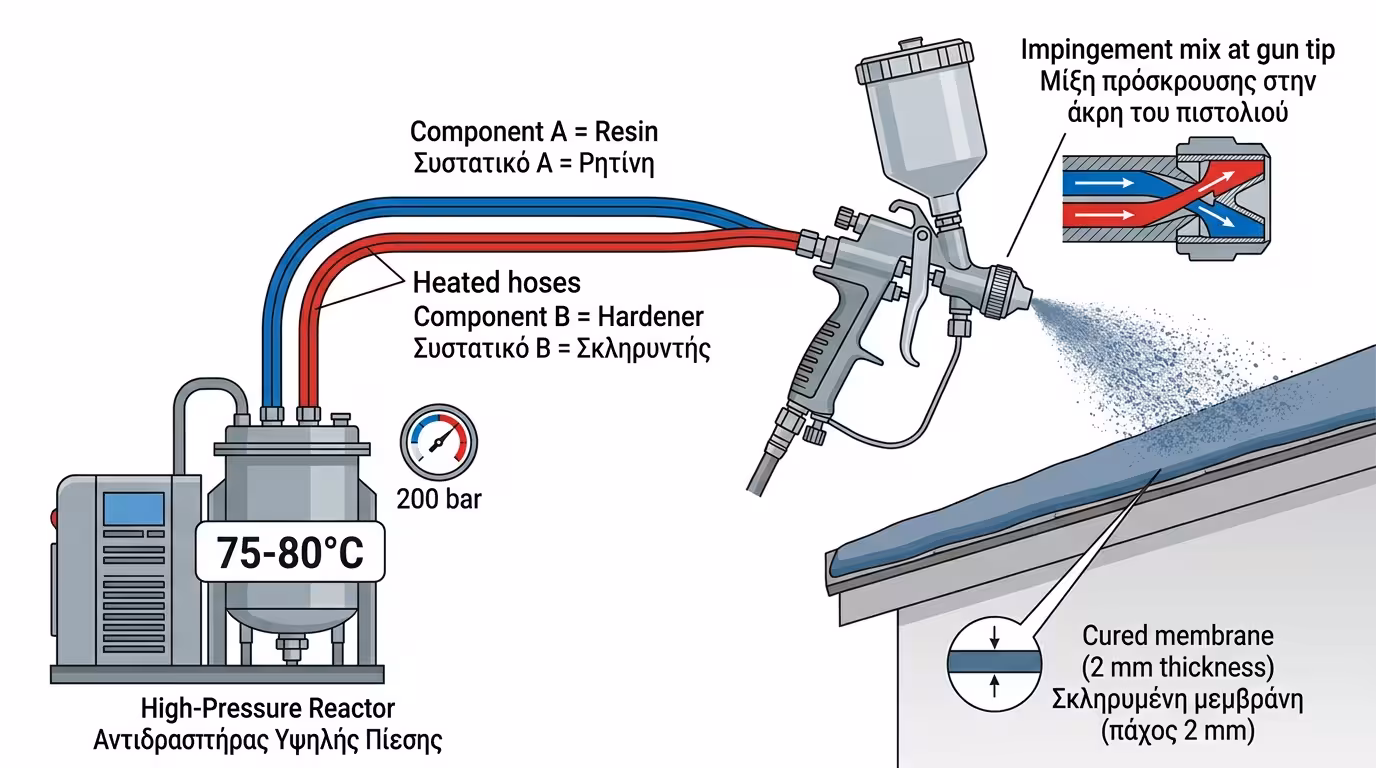 Αντιδραστήρας υψηλής πίεσης - πώς ψεκάζεται η πολυουρία εν θερμώ