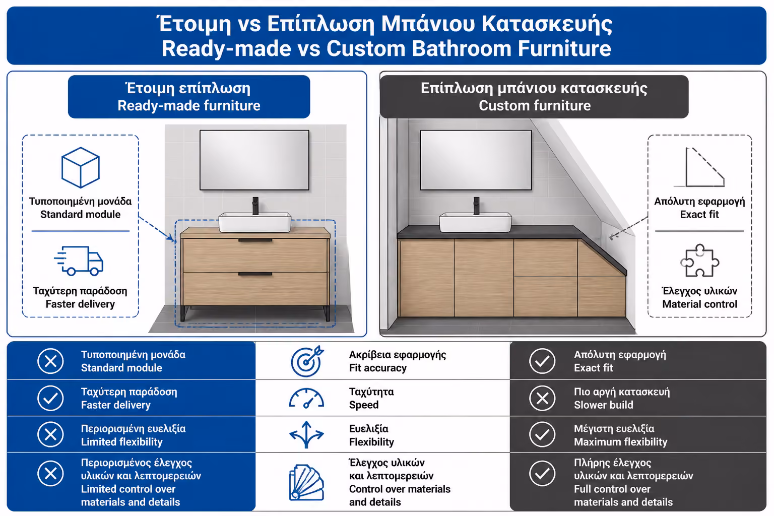 Εικονογράφηση για 3. Πότε το έτοιμο έπιπλο είναι η πιο λογική λύση