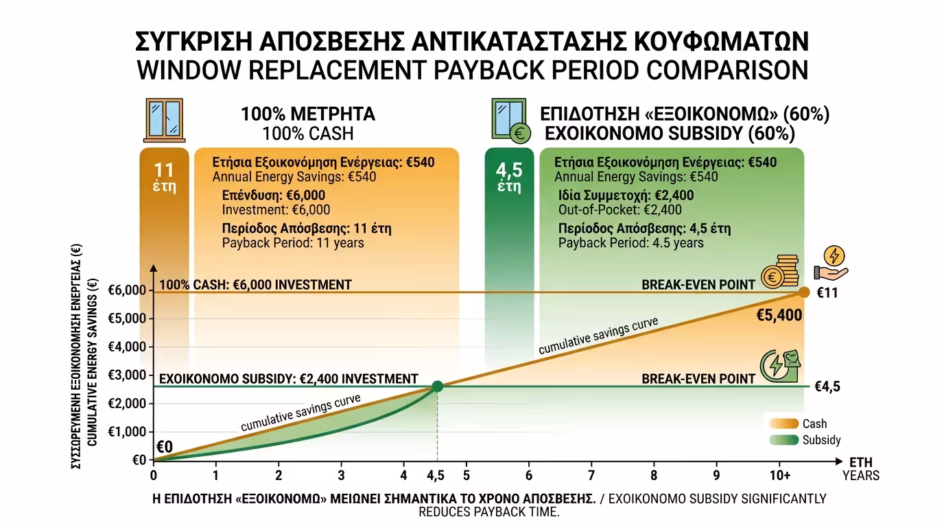 Τα κουφώματα ως ομόλογο - αφορολόγητο κέρδος κάθε μήνα