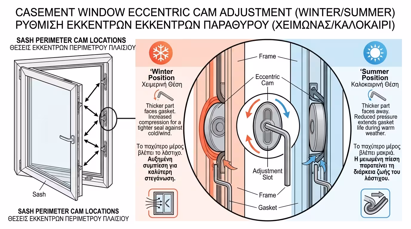 Έκκεντρα μανιτάρια - ρύθμιση πίεσης χειμώνα / καλοκαιριού