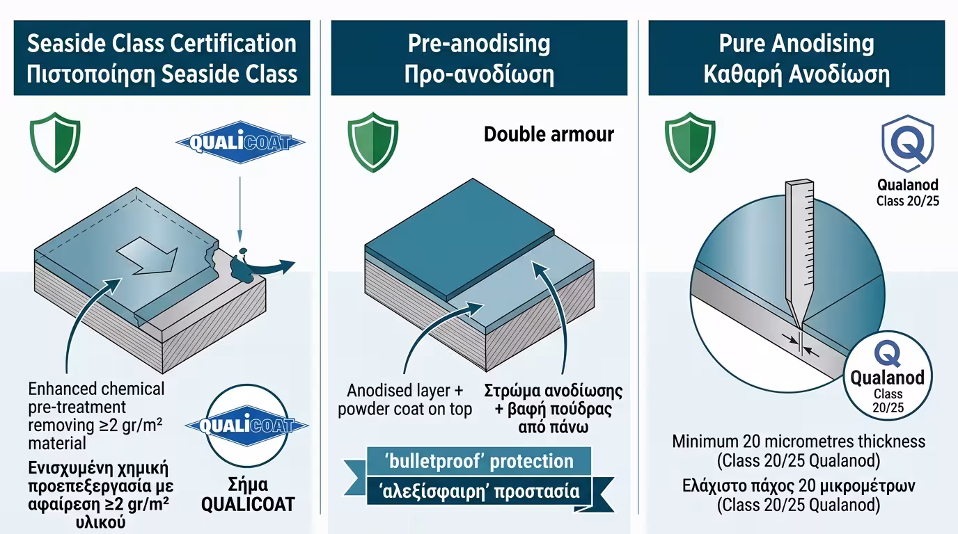 Πιστοποίηση Seaside Class και Προανοδίωση - τρεις τεχνικές προστασίας
