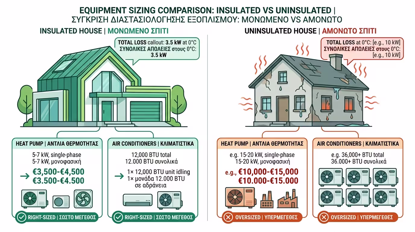 Μικρός εξοπλισμός αρκεί για μονωμένο σπίτι
