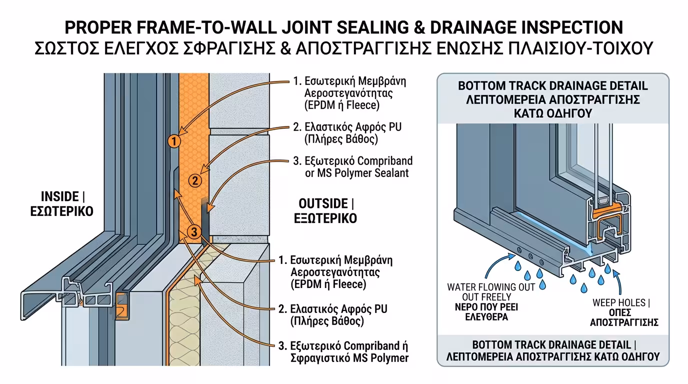 Σφράγιση αρμού κάσα-τοίχος - αφρός, μαστίχες, Compriband, ταινίες EPDM