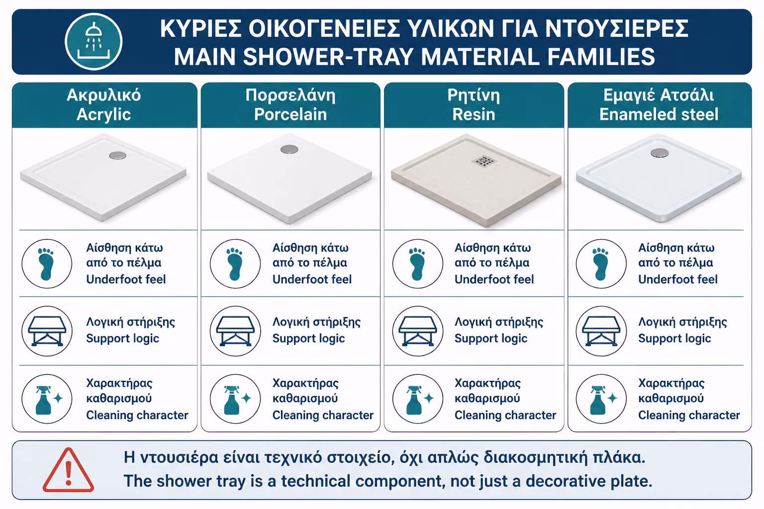 Εικονογράφηση για 1. Η βάση ντουζιέρας δεν είναι απλώς ένα “πλατό”