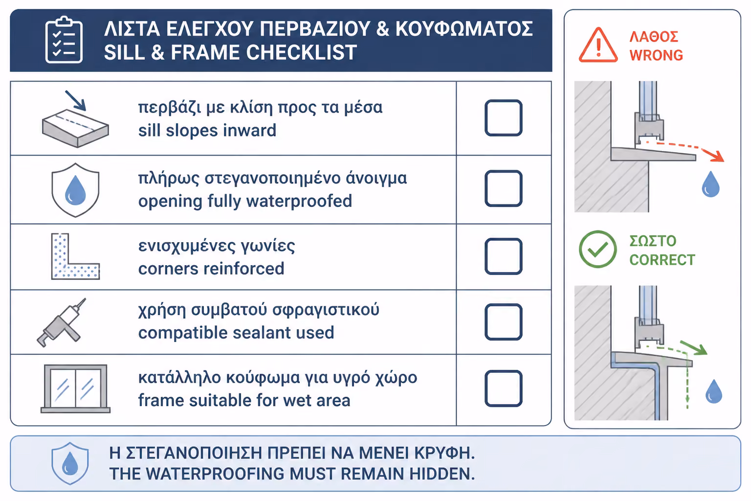 Εικονογράφηση για 19. Πρακτικό checklist πριν την παράδοση