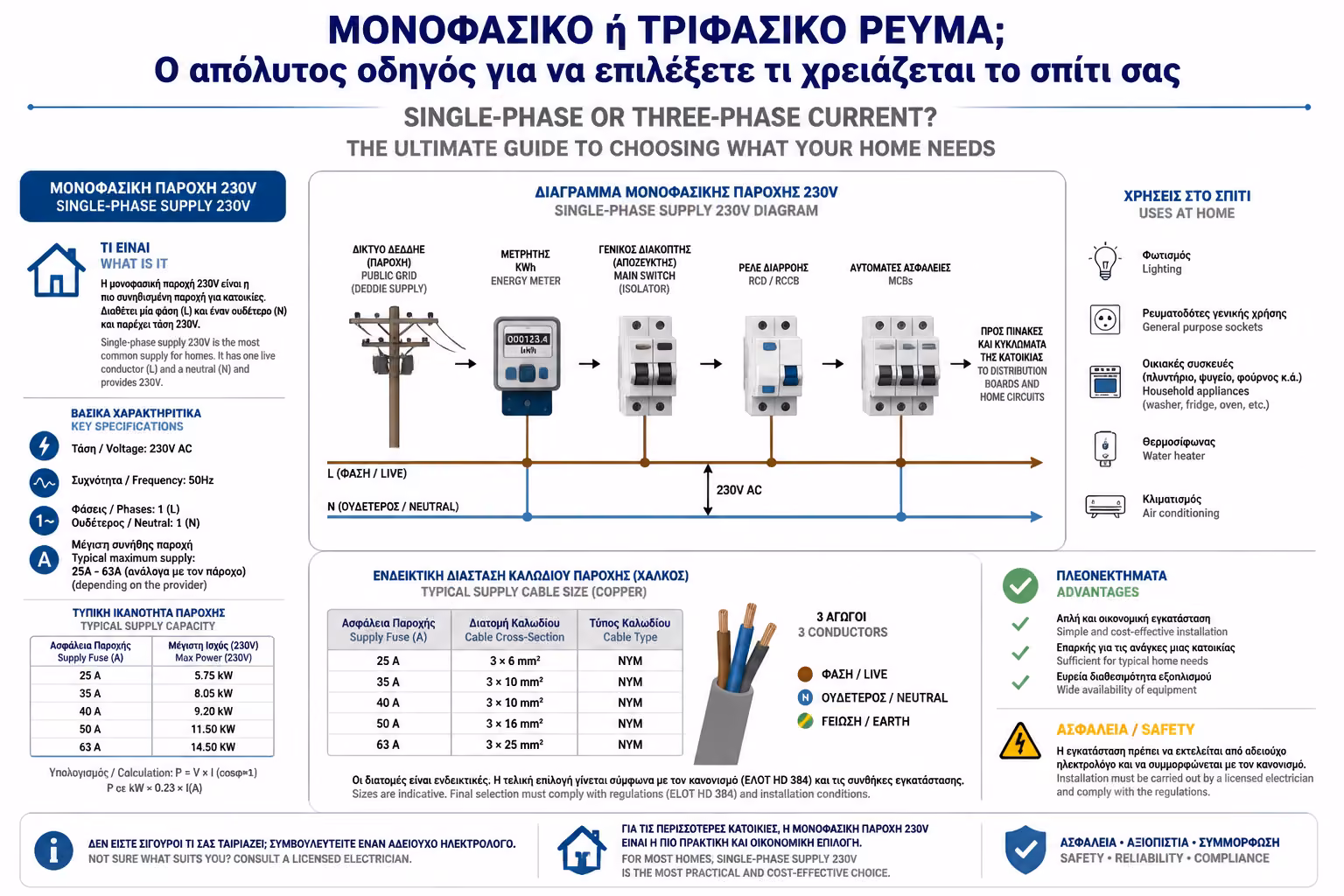 Εικονογράφηση για 1. Τι είναι το Μονοφασικό Ρεύμα; (Ο "Επαρχιακός Δρόμος")