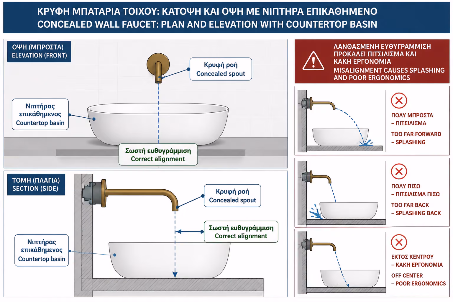 Εικονογράφηση για 10. Εντοιχιζόμενη μπαταρία με επικαθήμενο νιπτήρα