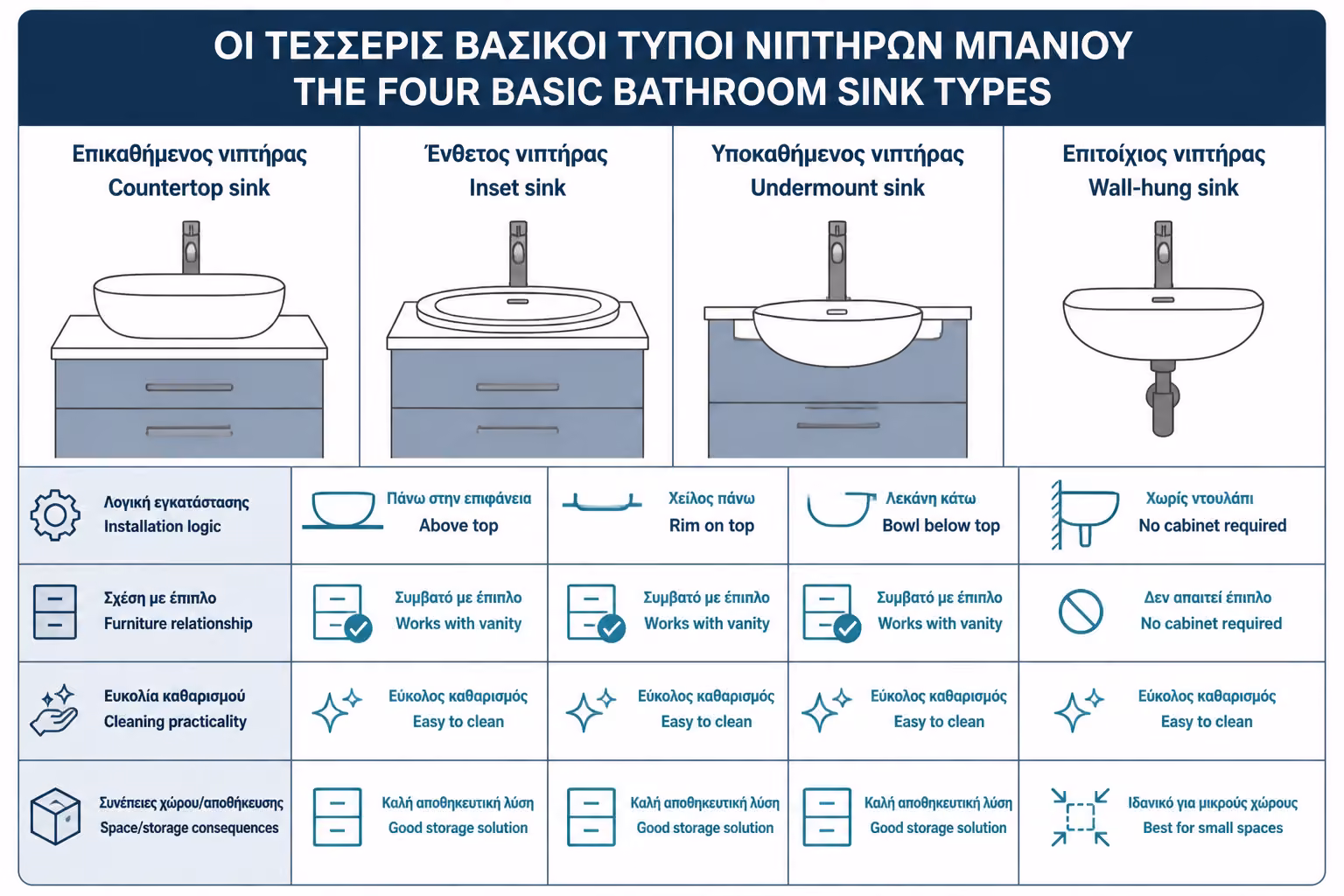 Εικονογράφηση για 2. Οι βασικές κατηγορίες νιπτήρων