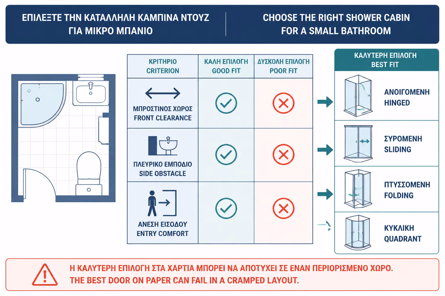 Εικονογράφηση για 8. Ποια καμπίνα ταιριάζει σε μικρό μπάνιο;