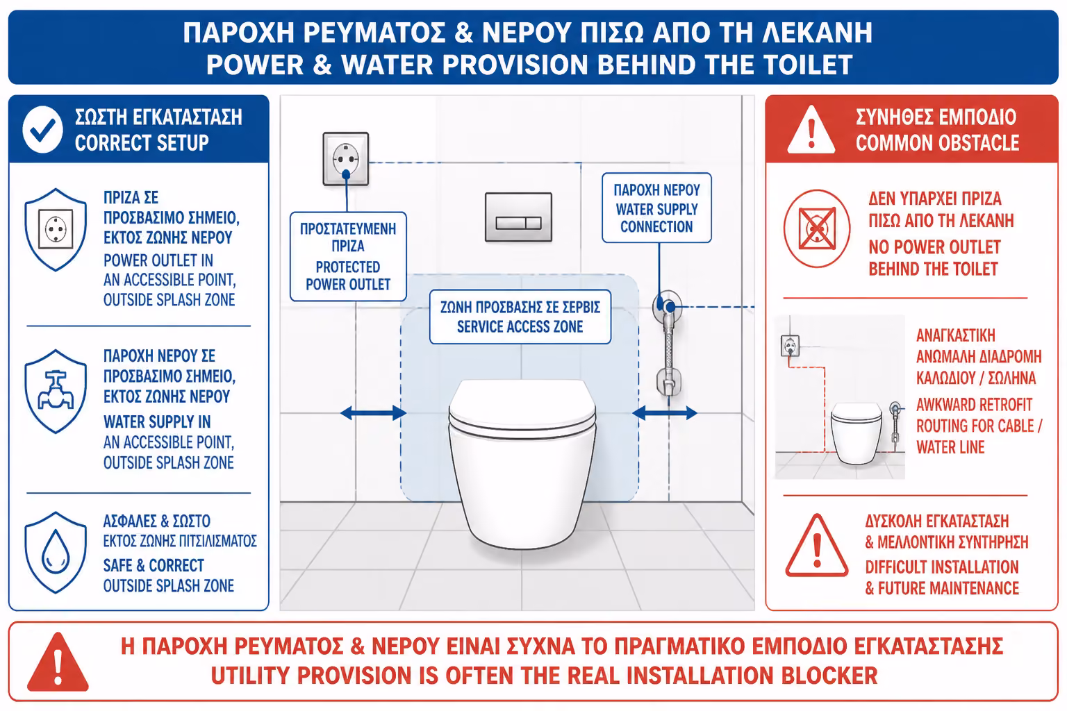 Εικονογράφηση για 10. Ρεύμα πίσω από τη λεκάνη: το συχνότερο τεχνικό εμπόδιο