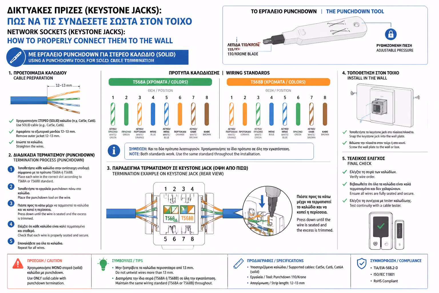 Εικονογράφηση για 3. Toolless vs. Punch-Down Keystones