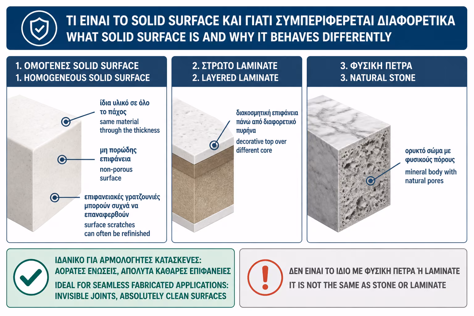 Εικονογράφηση για 1. Τι είναι τα solid surface υλικά