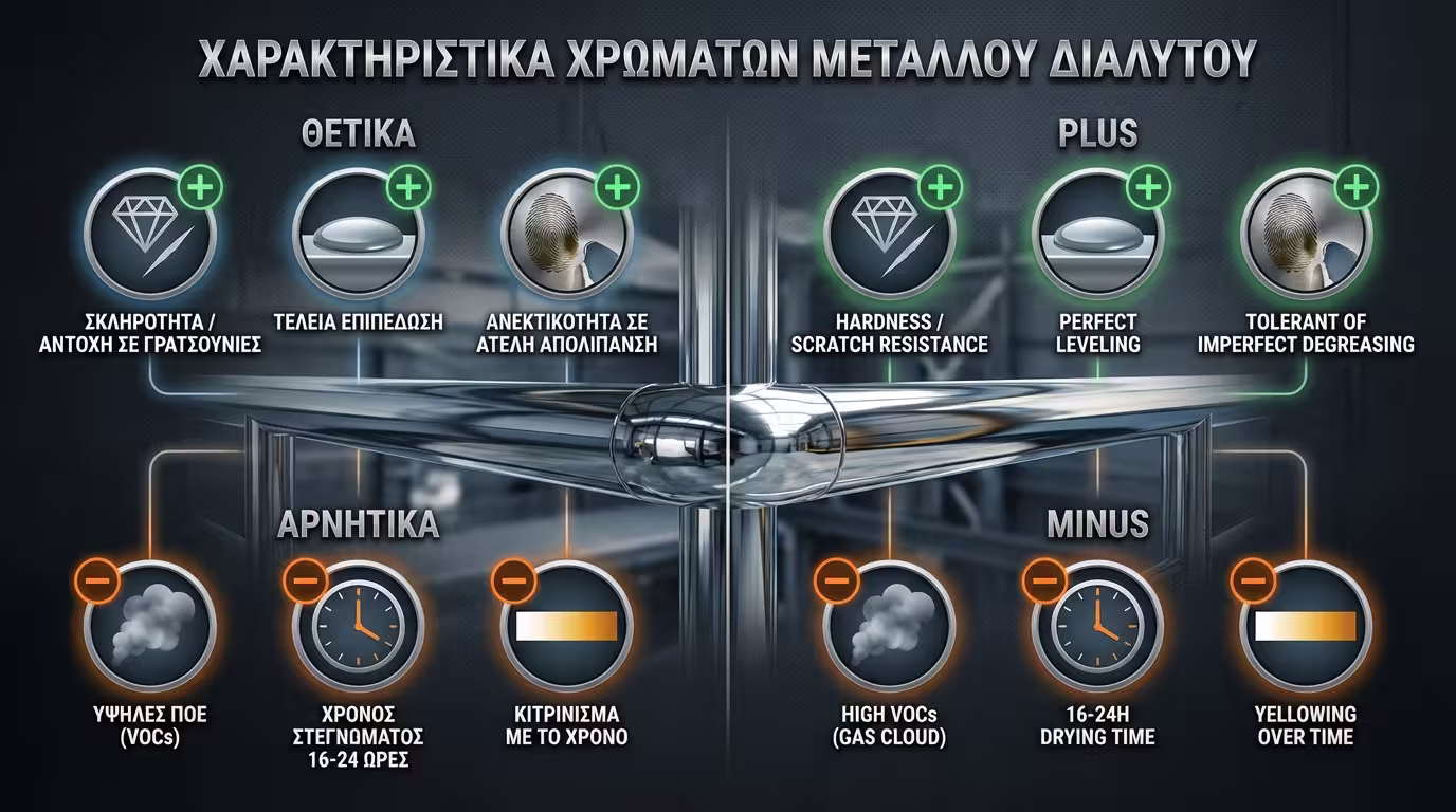 Μηχανισμός αυτο-οξείδωσης αλκυδικών ρητινών και η επίδραση των διαλυτών στη διαβροχή.