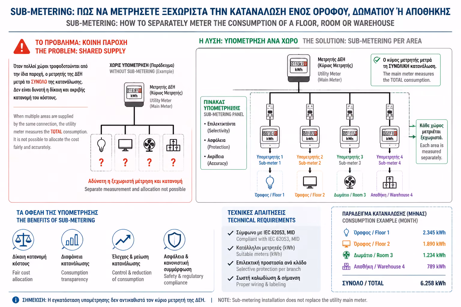 Εικονογράφηση για 1. Τι είναι η Υπομέτρηση (Sub-metering);