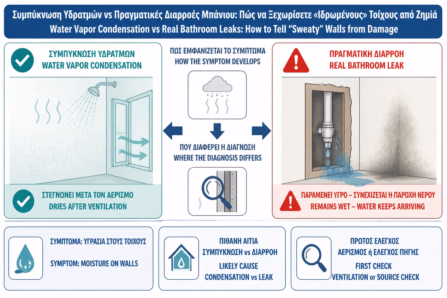Εικονογράφηση για 5. Το τρίτο κριτήριο: στεγνώνει ή επιμένει;
