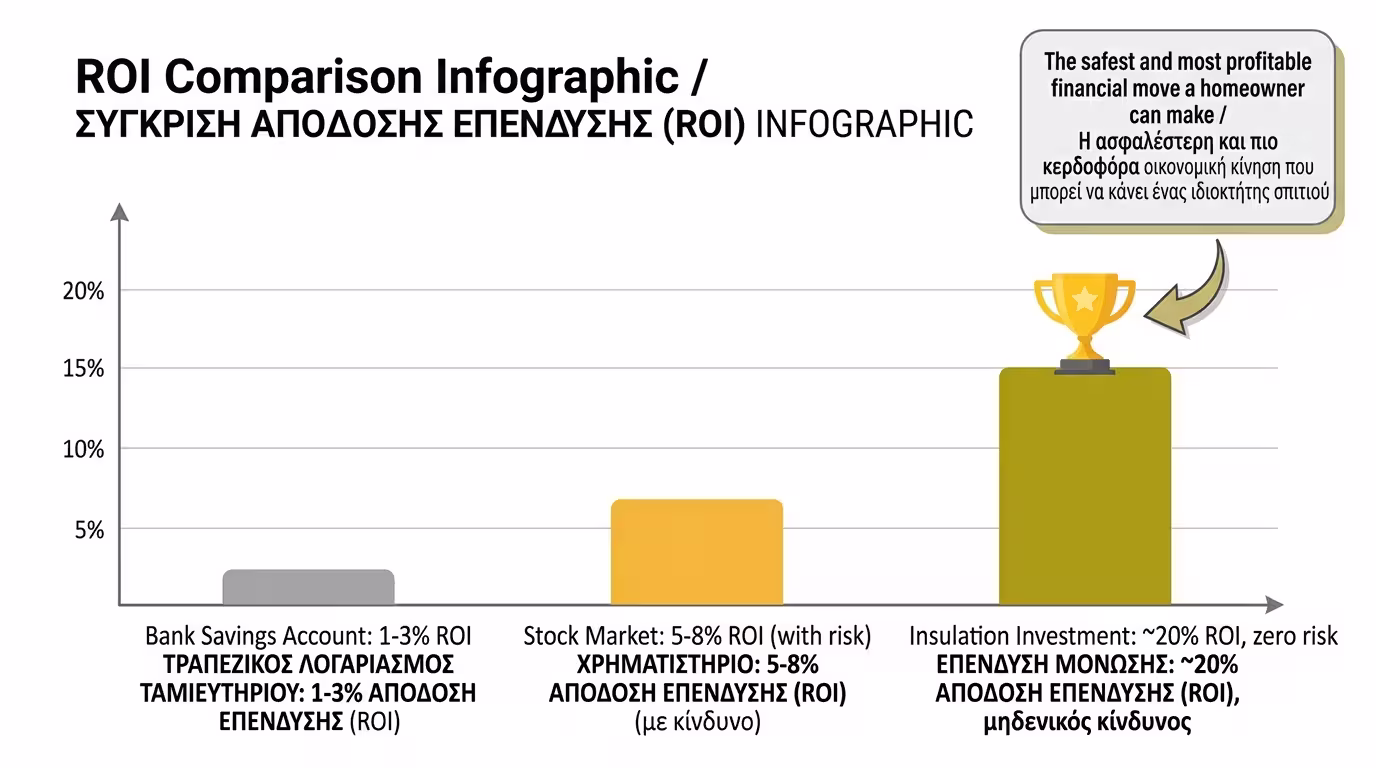 ROI μόνωσης - η πιο ασφαλής επένδυση