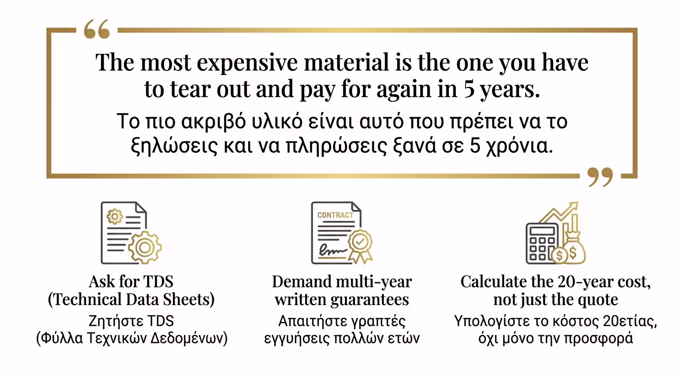 Χρυσός κανόνας - ξηλώνεις και ξαναπληρώνεις