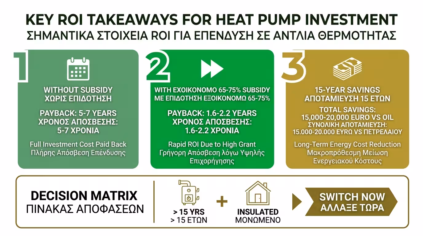 Σύνοψη απόσβεσης – επιλογή Αντλίας, οικονομία, χωρίς πετρέλαιο, υπολογισμός