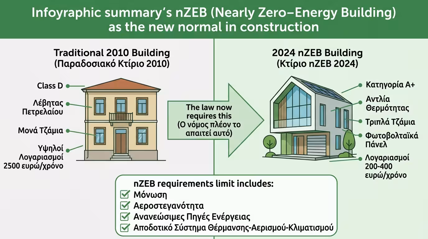 Σύνοψη nZEB – νέα κανονικότητα, ανεξαρτησία ενέργειας, προστασία ανατιμήσεων