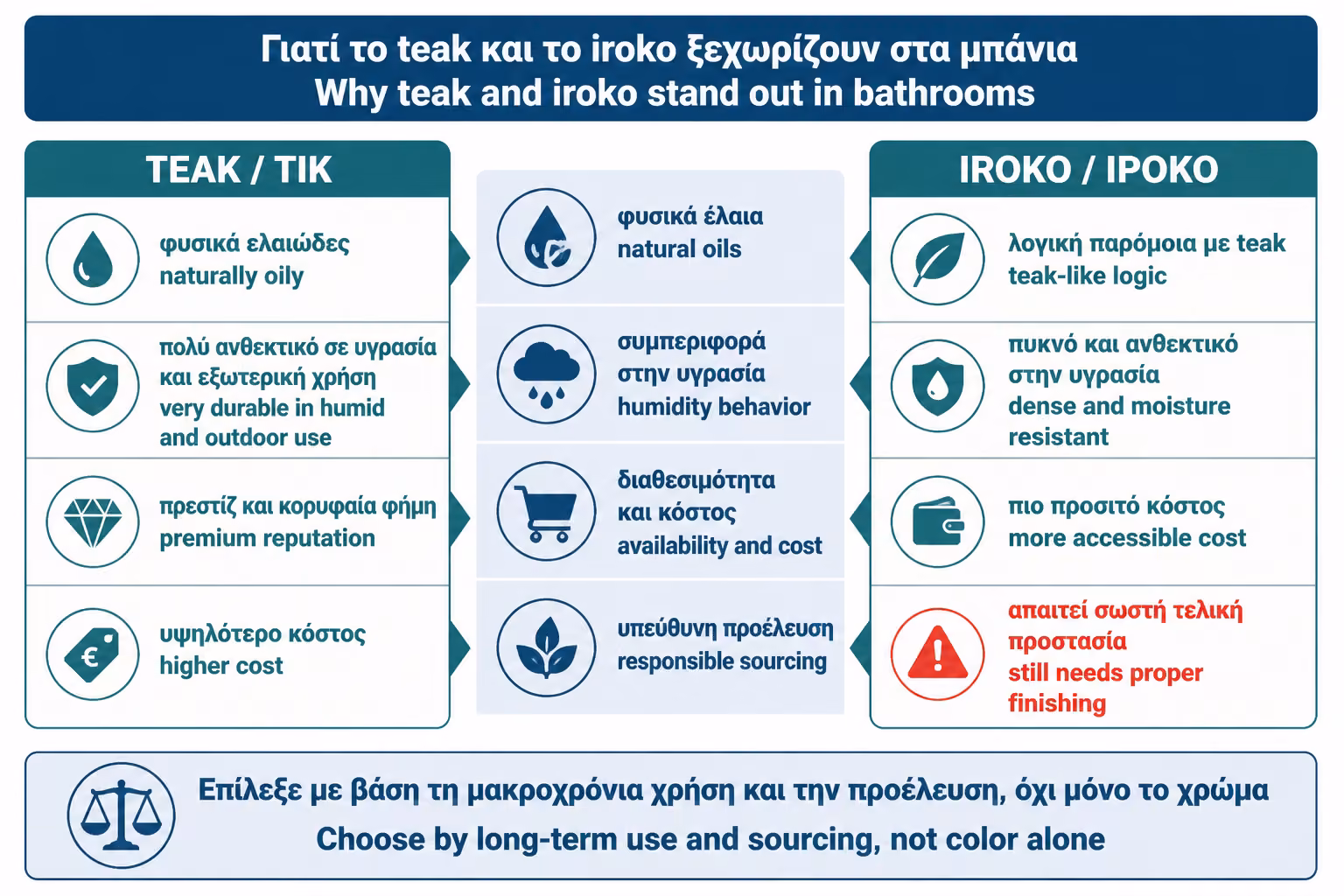 Εικονογράφηση για 2. Γιατί teak και iroko ξεχωρίζουν