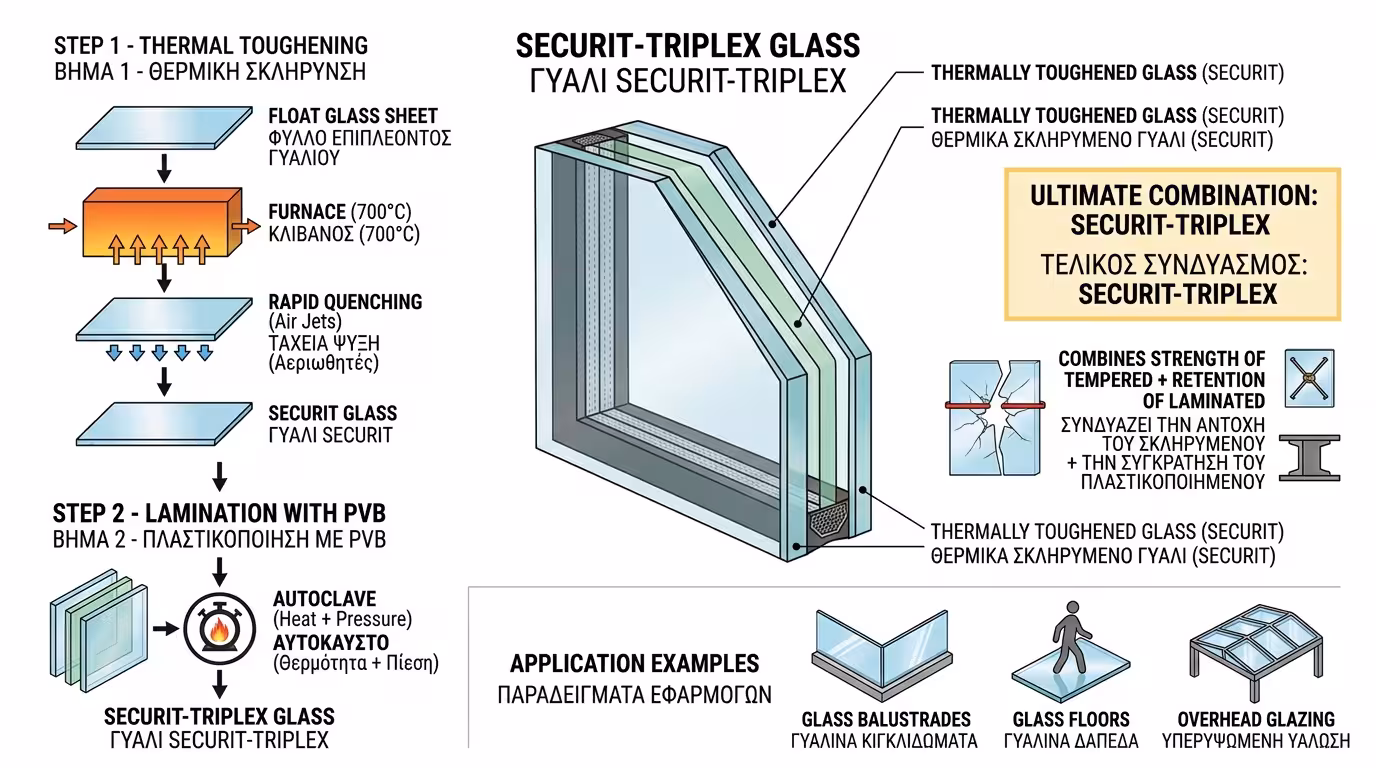 Συνδυασμός Securit-Triplex - η απόλυτη ασφάλεια σε high-end κατασκευές