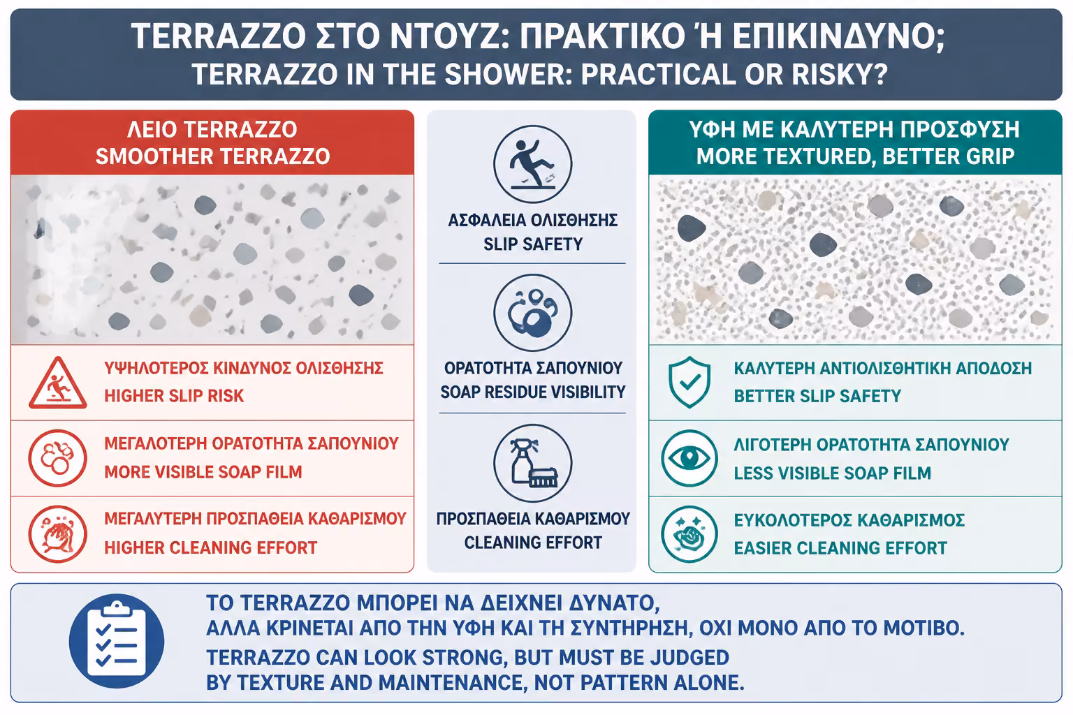 Εικονογράφηση για 8. Τερατσό στη ντουζιέρα: πρακτικό ή ρίσκο;