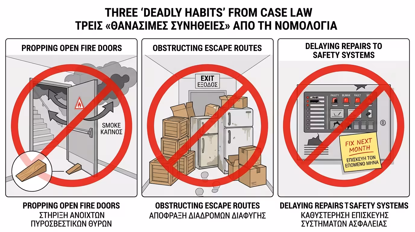 Τάκος στην πόρτα, κούτες στον διάδρομο, χαλασμένος συναγερμός