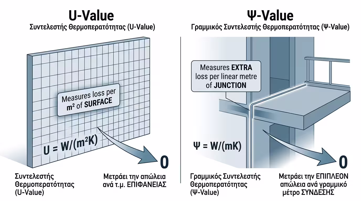 Ψ-Value - γραμμική θερμοπερατότητα