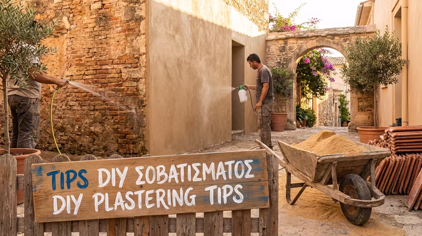 DIY σοβάτισμα - βήματα προετοιμασίας και εφαρμογής