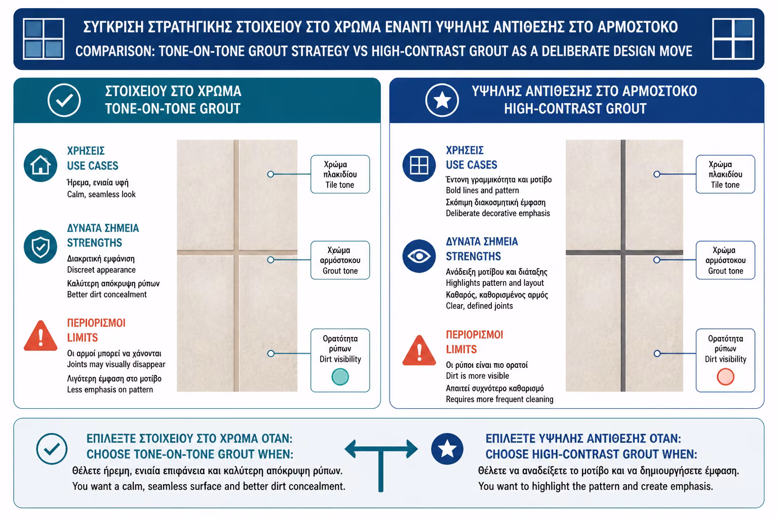 Εικονογράφηση για 3. Αντίθεση: όταν ο αρμός γίνεται design στοιχείο