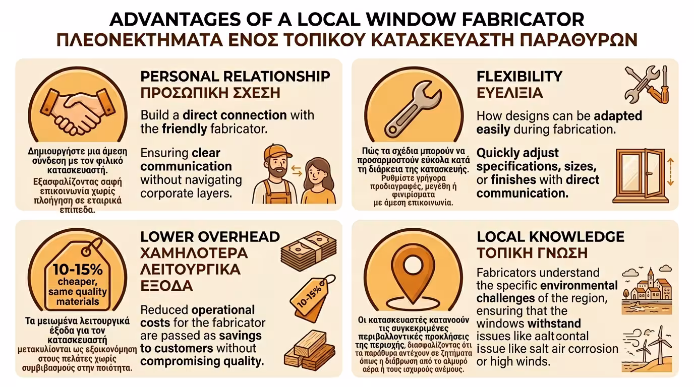 Τοπικός αλουμινάς - προσωπική επαφή, ευελιξία