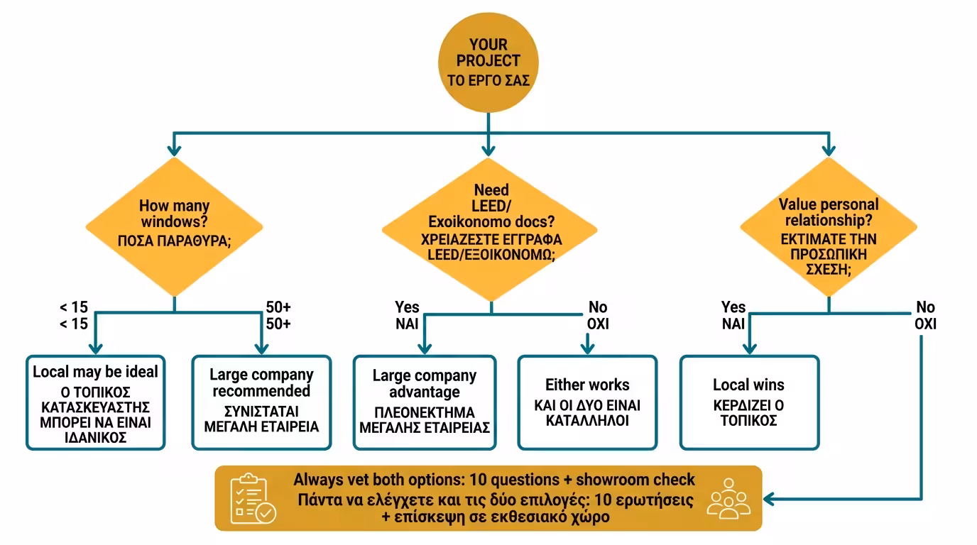 Σενάρια απόφασης - τοπικός ή μεγάλη εταιρεία