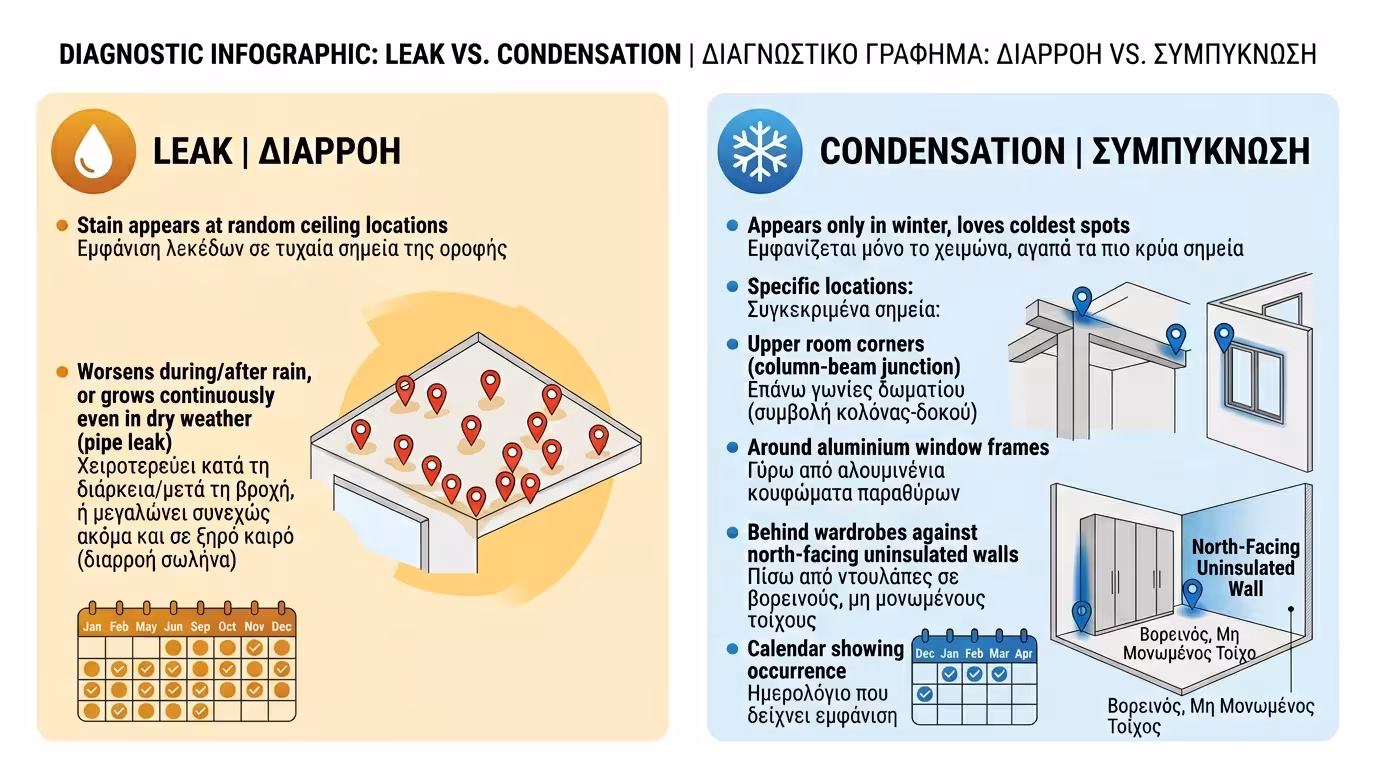 Πού εμφανίζεται - τυχαία σημεία vs κρύες γωνίες