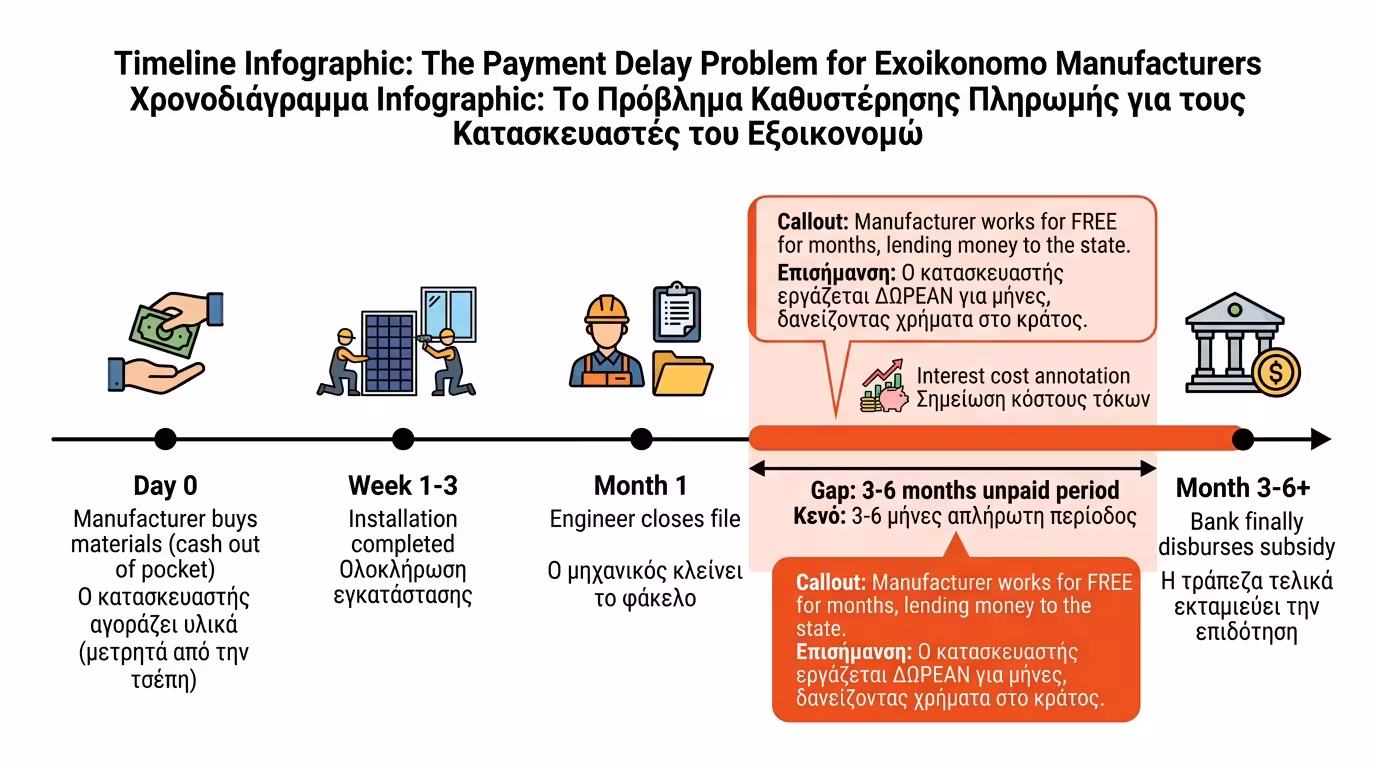 Καθυστέρηση εκταμίευσης - ο κατασκευαστής περιμένει μήνες για πληρωμή