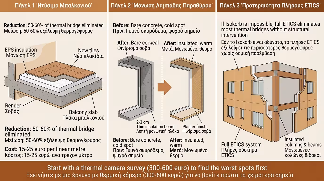 Τύλιγμα μπαλκονιού EPS μόνωση - λαμπάδα ανακαίνιση