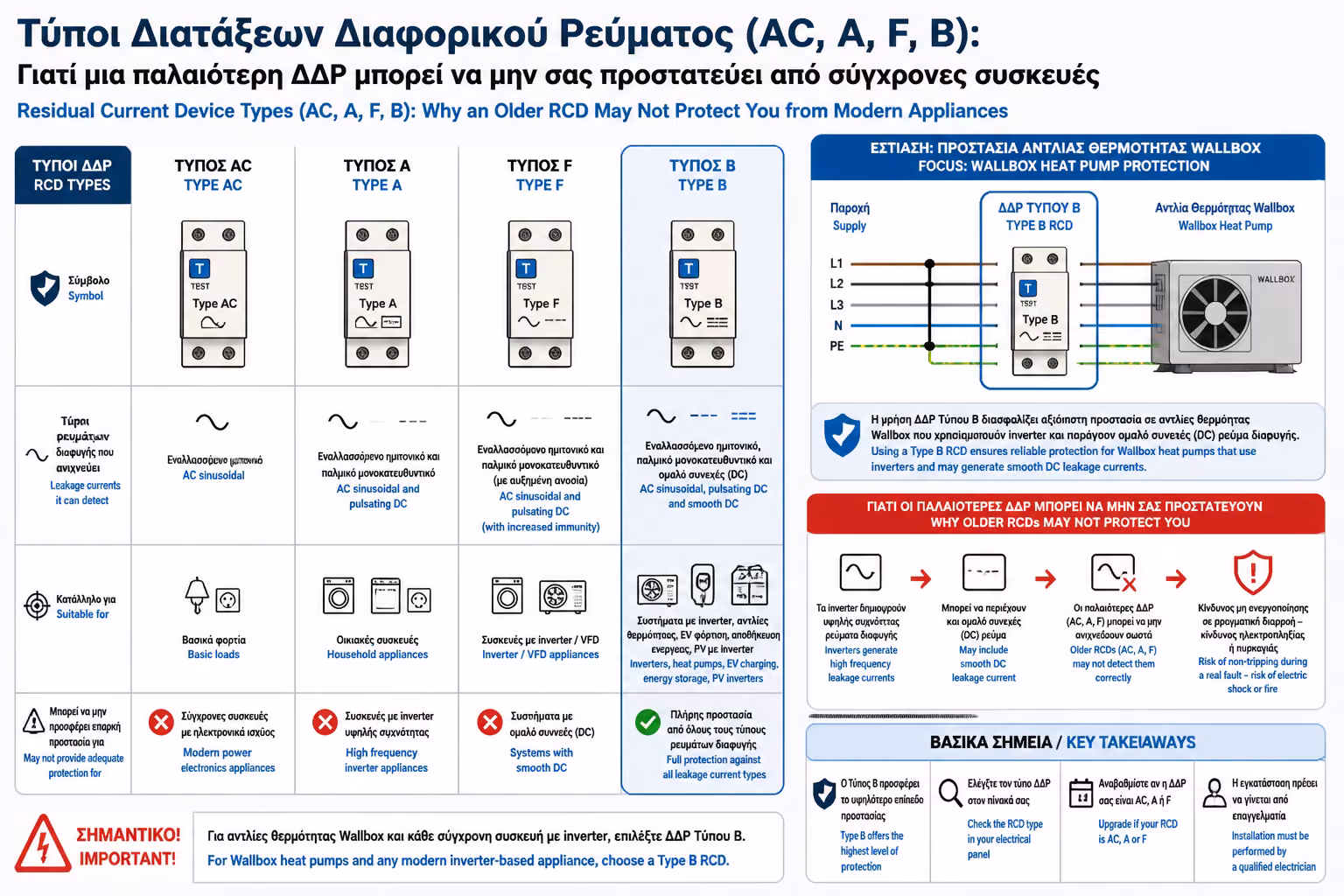 Ρελέ Type B για wallbox και αντλίες θερμότητας