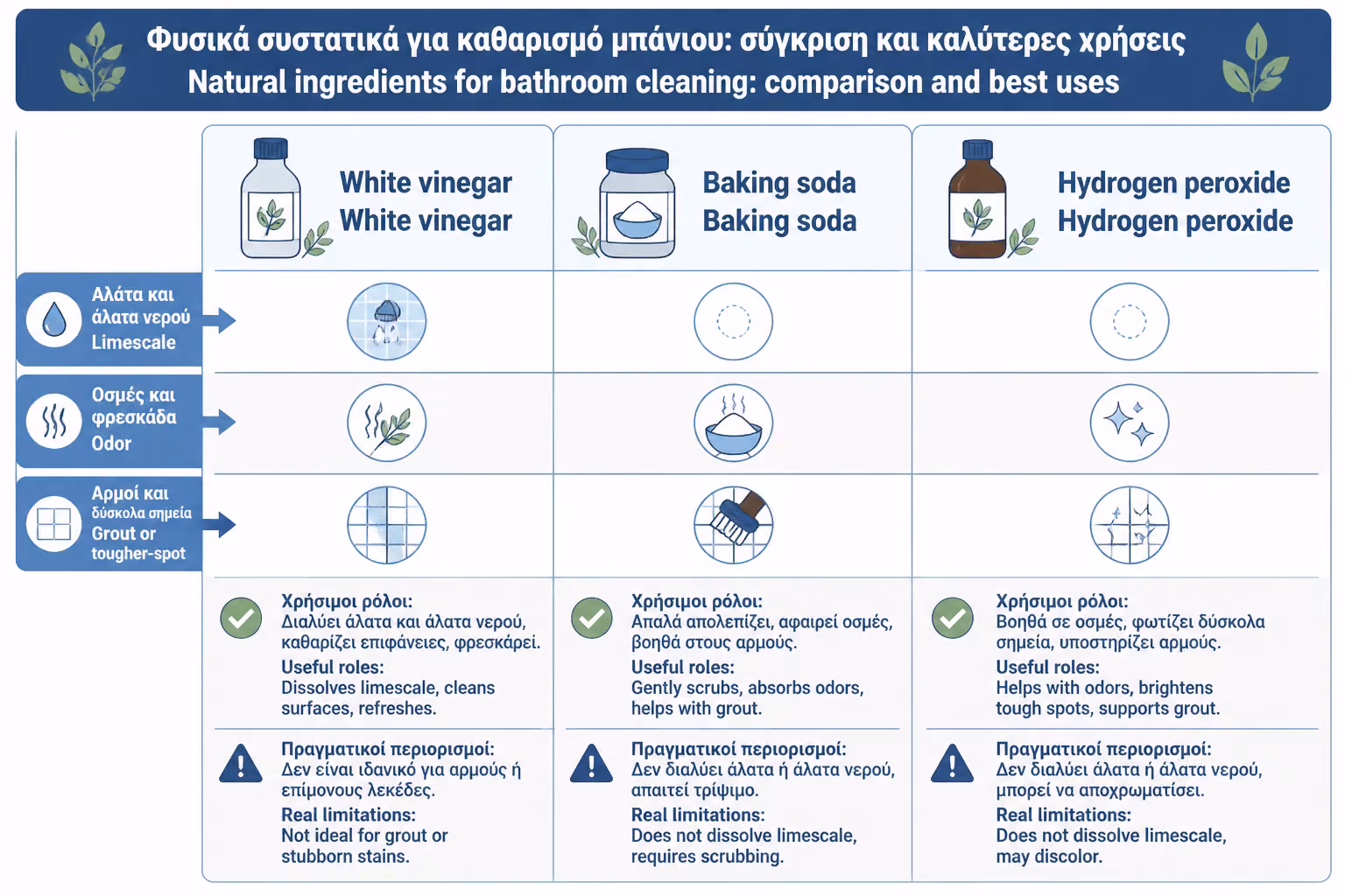 Εικονογράφηση για 4. Λευκό ξίδι: εξαιρετικό για άλατα, όχι για όλες τις επιφάνειες
