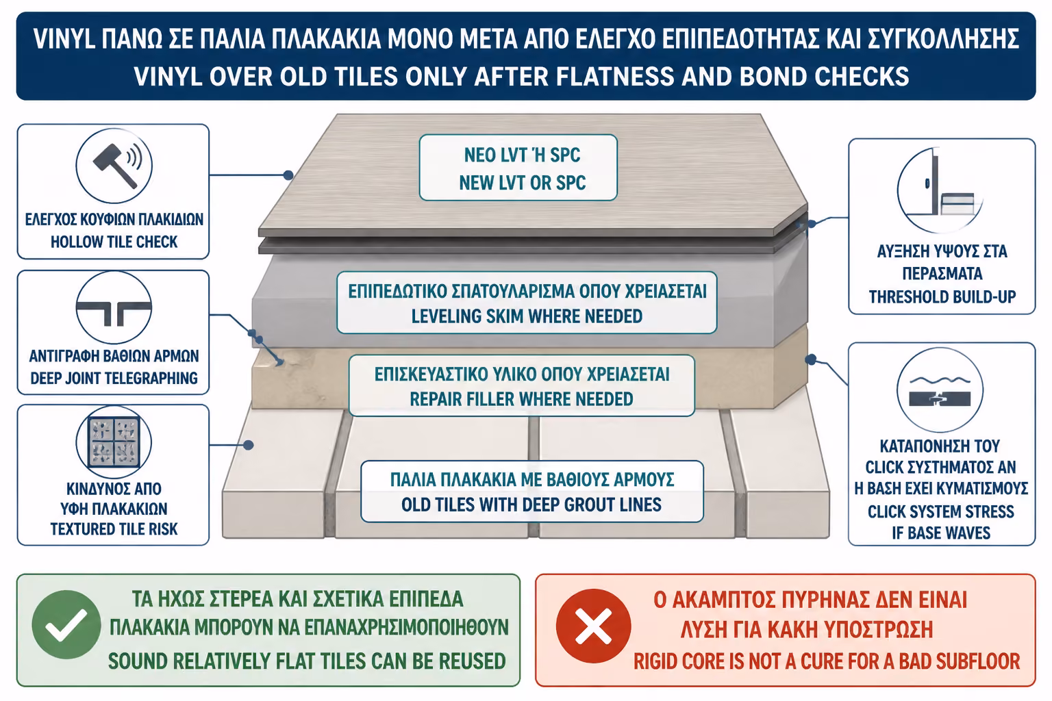 Εικονογράφηση για 7. Μπορούν να μπουν πάνω από παλιά πλακάκια;