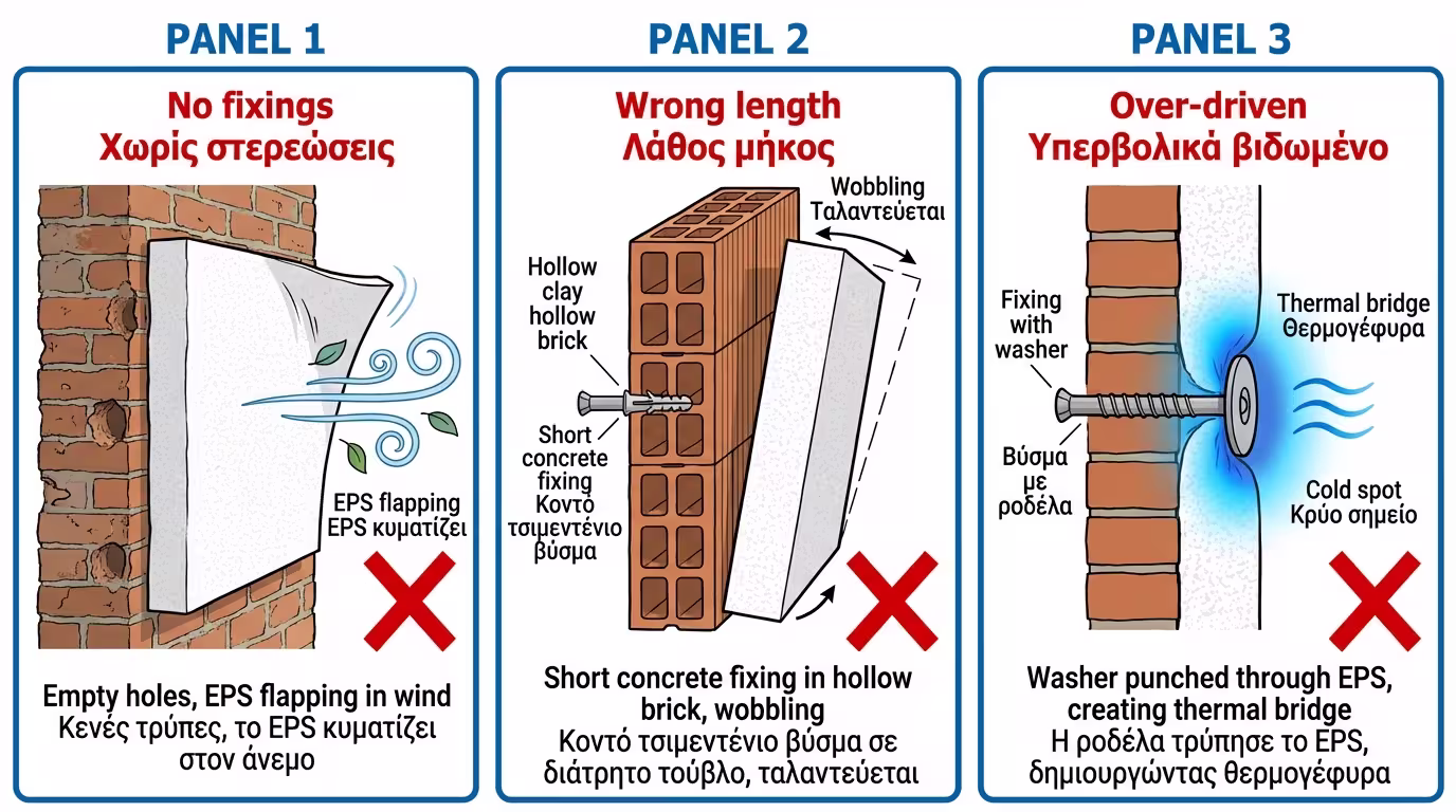Λάθη βυσμάτων: λίγα, κοντά, υπερ-βιδωμένα
