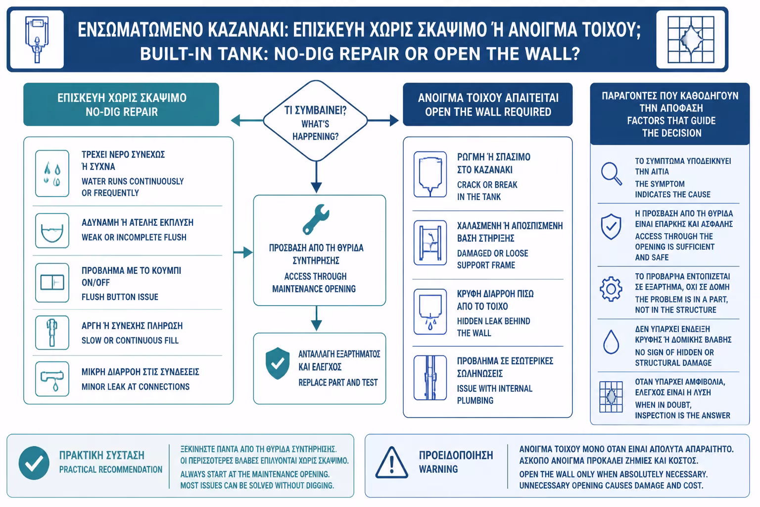 Εικονογράφηση για 13. Πότε υπάρχει πραγματικός κίνδυνος να χρειαστεί άνοιγμα τοίχου