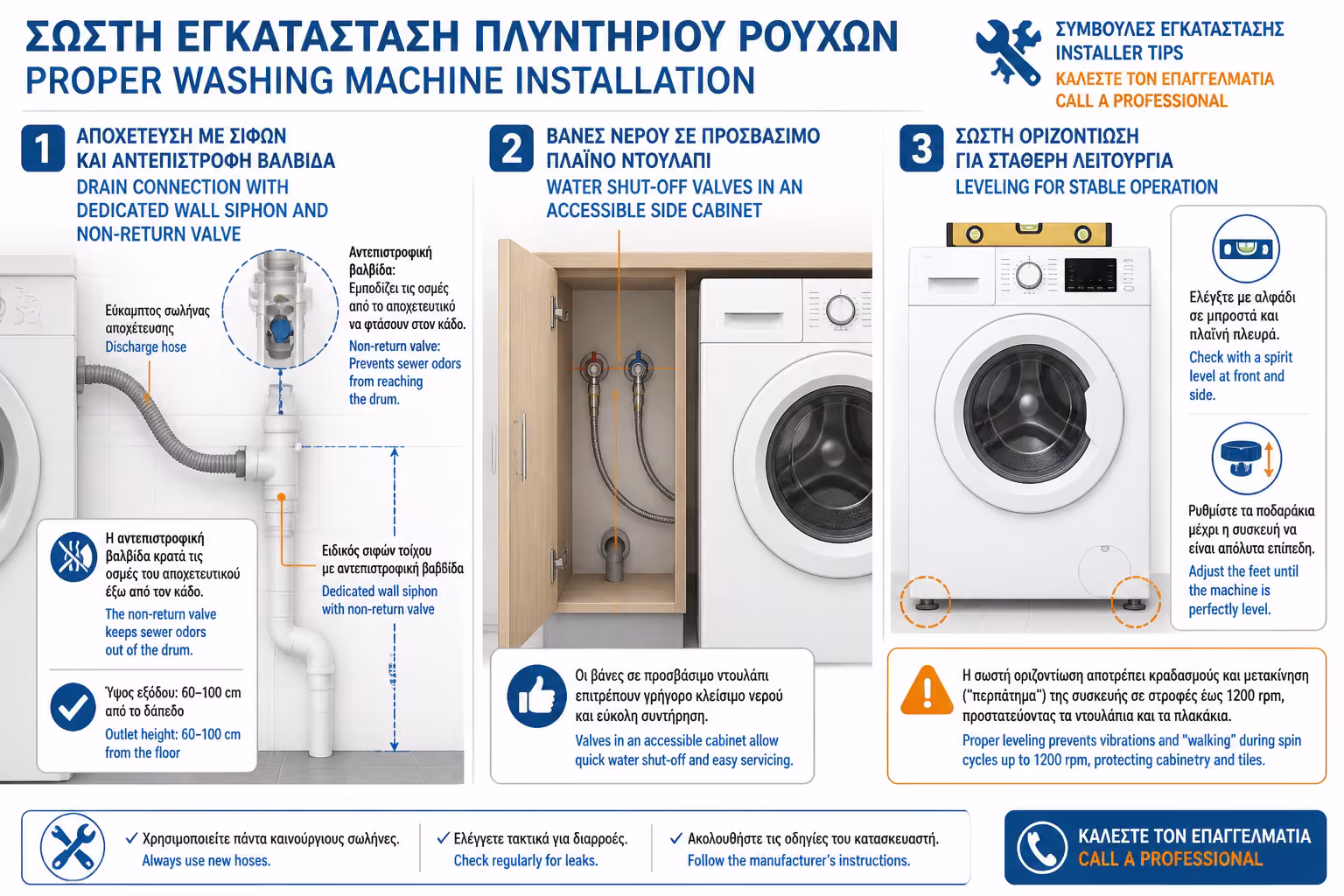 Εικονογράφηση για 4. Υδραυλικές Προδιαγραφές: Παροχή & Αποχέτευση