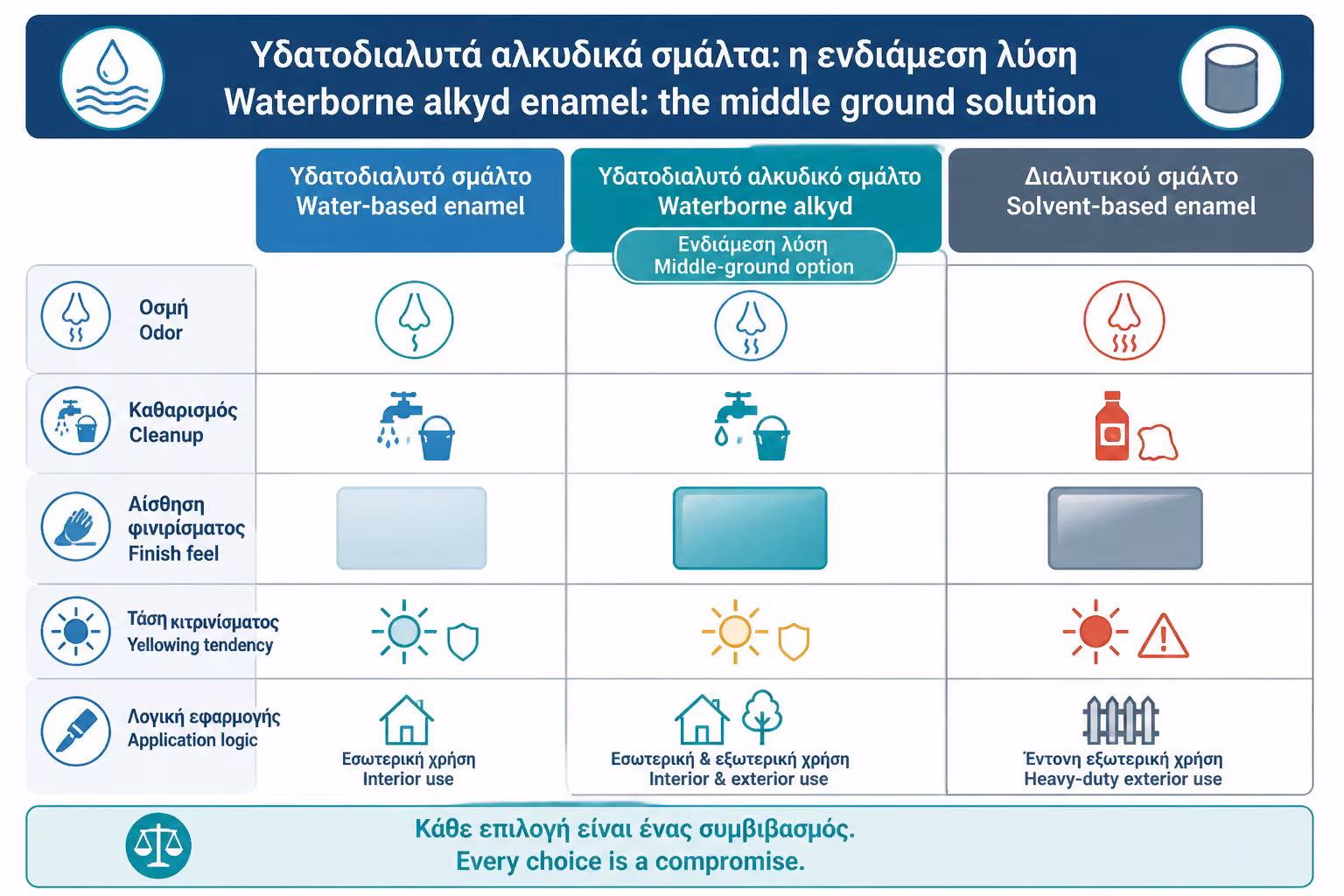 Εικονογράφηση για 8. Τι είναι οι waterborne alkyds