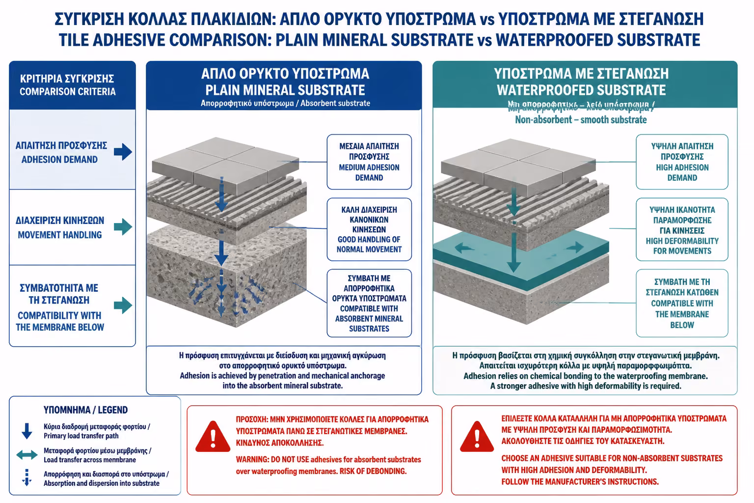 Εικονογράφηση για 1. Γιατί η υγρομόνωση αλλάζει τις απαιτήσεις της κόλλας