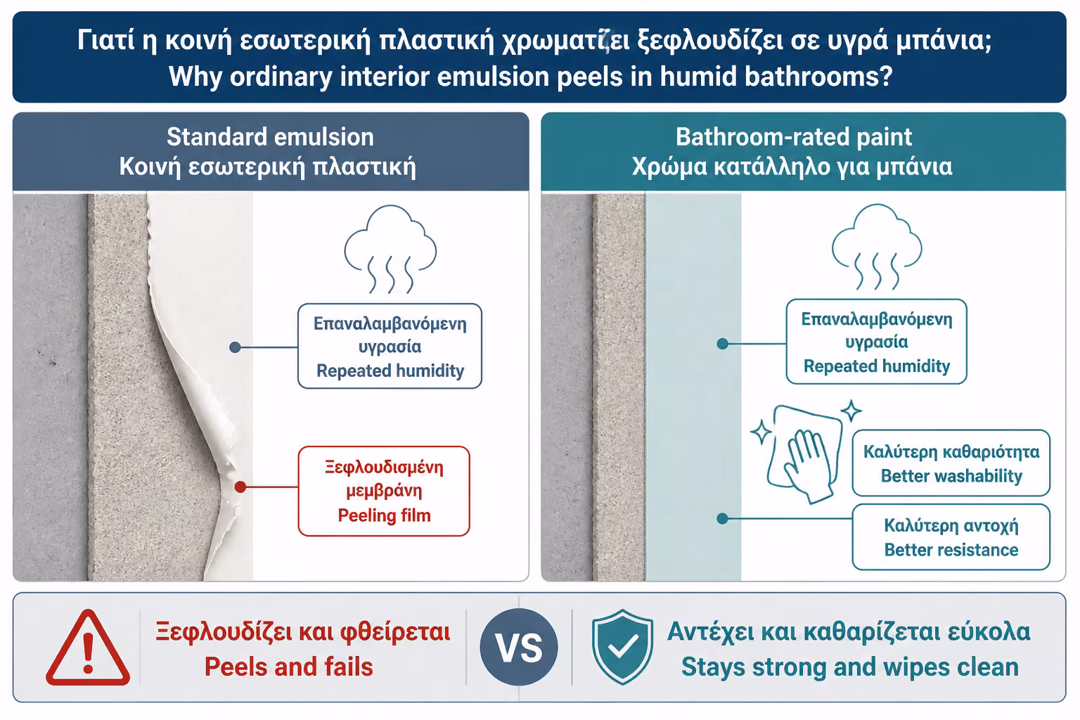 Εικονογράφηση για 4. Γιατί το απλό πλαστικό ξεφλουδίζει στο μπάνιο