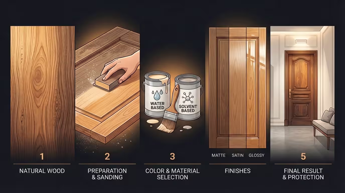 Wood surface painting and protection